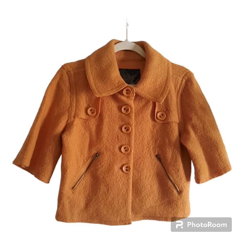 LAL Live A Little Vintage Cropped Wool Jacket